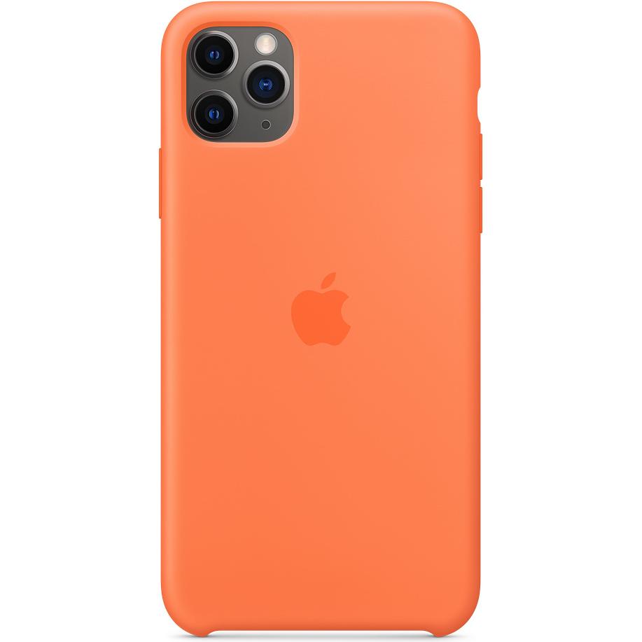 Apple Silikon Case (Apple iPhone 11 Pro Max), Smartphone Hülle, Orange