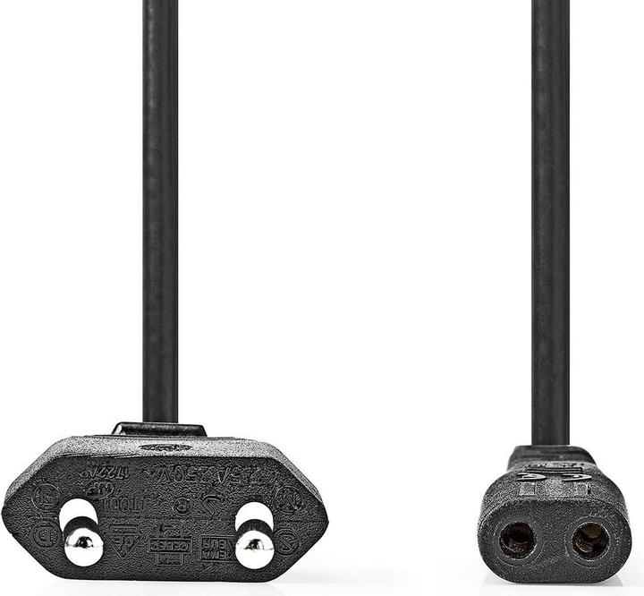 Immagine prodotto Nedis Cavo di alimentazione | Euro maschio | IEC-320-C1 | Dritto | Dritto | Nichelato | 2,00 m | Piatto | (2 m)