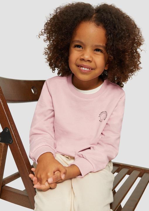 Actual product image S.Oliver Sweatshirt Unisex Sweatshirt mit Rippbündchen und kleinem Print-Detail (104, 110)