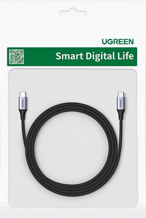 Productafbeelding Ugreen USB-C naar USB-C USB4 kabel, 240W, 2m (zwart) (2 m, USB 2.0, 240 W)