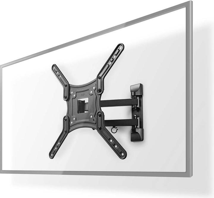 Nedis Vollbewegliche TV-Wandhalterung - 23 - 55" - Max. 30 kg - 3 Drehpunkte - Drehwinkel: 180 ° - (Wand, 55", 30 kg)