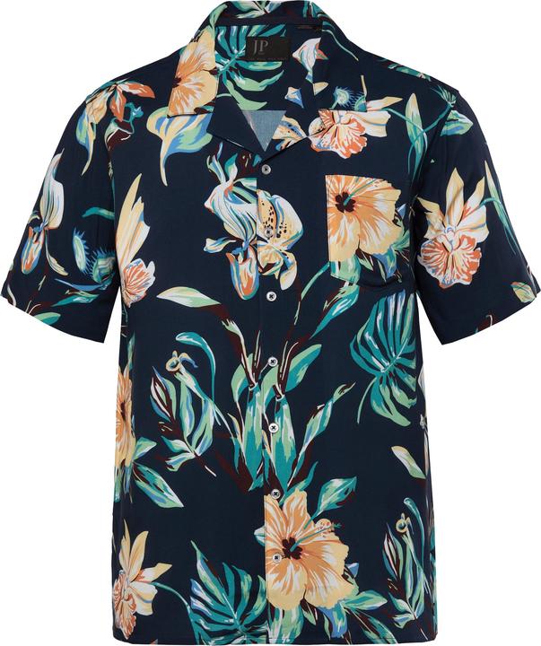 Immagine prodotto JP1880 JP 1880 Hemd, Halbarm, floraler Print, Cuba-Kragen, Cuba Fit (4XL)