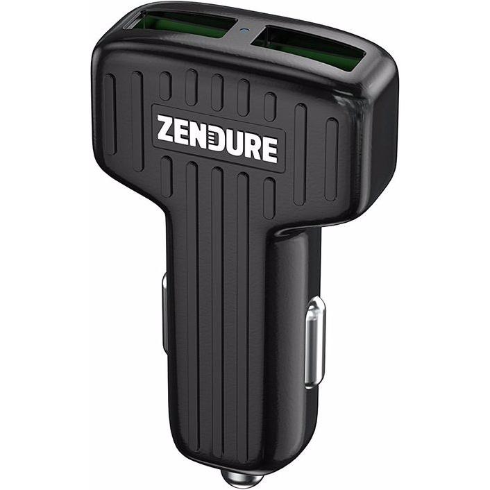 Zendure 2-Port Car Charger, Auto Adapter, Schwarz