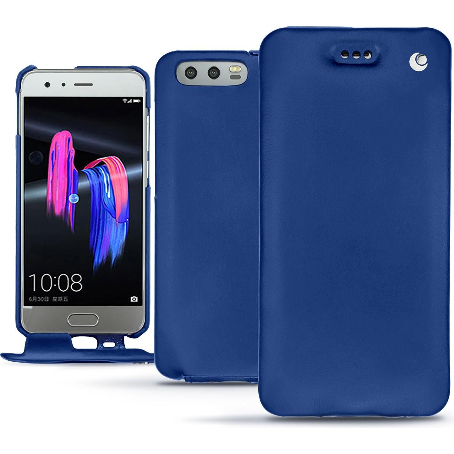 Noreve Lederschutzhülle vertikal (Honor 9), Smartphone Hülle, Blau
