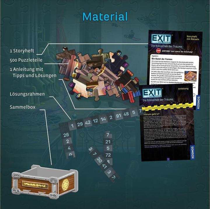 Produktbild Kosmos EXIT: Die Bibliothek der Träume Deutsch (500 Teile)