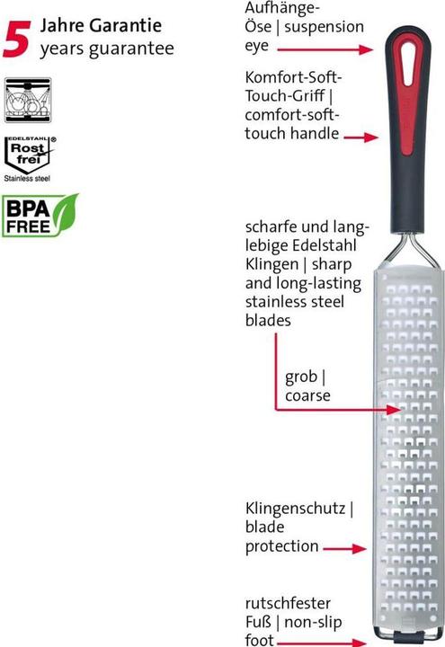 Actual product image Westmark Grater. coarse "Gallant Pro