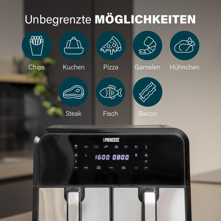 Produktbild Princess Double Basket Aerofryer Heissluftfritteuse