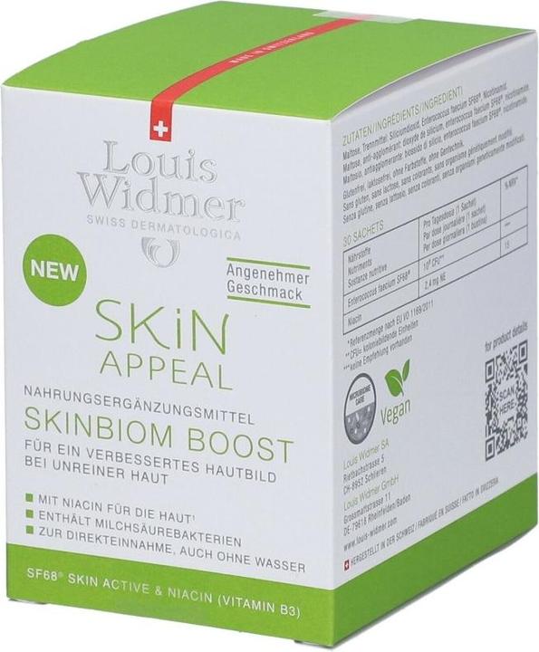 Nährwerte und Zutaten Louis Widmer Skinbiom Booster (30 Stück, Sachet, 75 g)