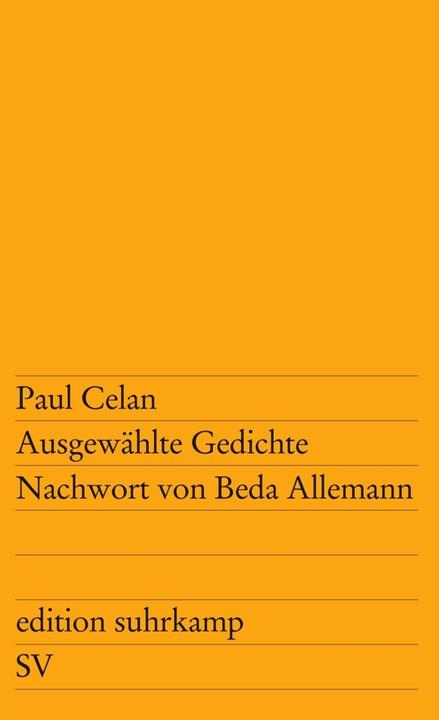 Produktbild Ausgewählte Gedichte (Deutsch, Paul Celan, 2009)
