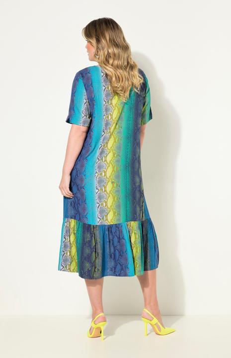 Produktbild Miamoda Midikleid, A-Line, Schlangen-Muster, Halbarm (46)