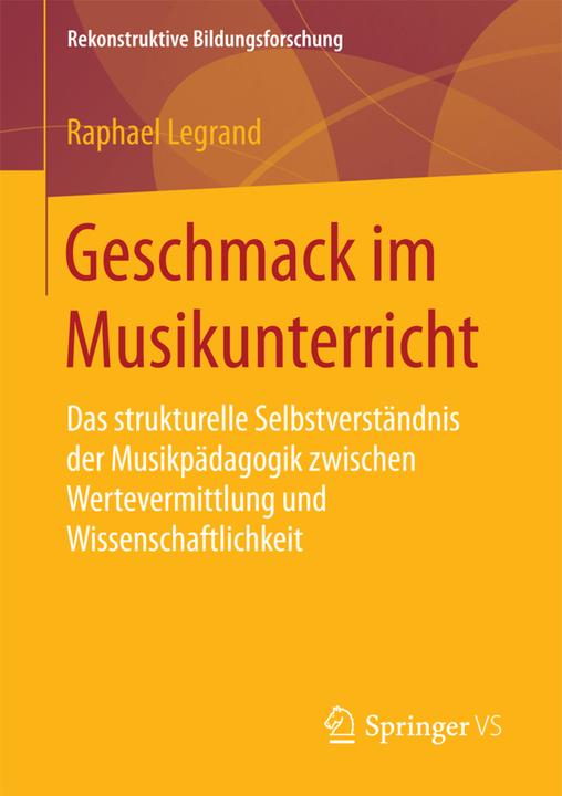 Produktbild Geschmack im Musikunterricht (Deutsch, Raphael Legrand, 2017)