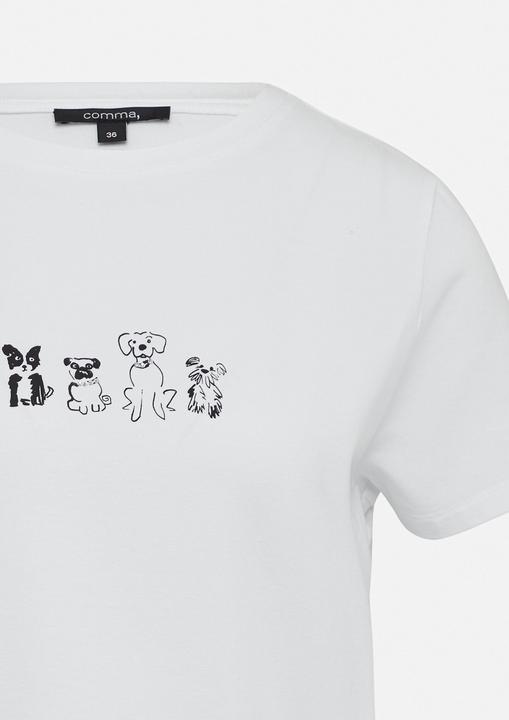 Produktbild Comma T-Shirt Jersey-T-Shirt aus Baumwollmix mit Print (48)