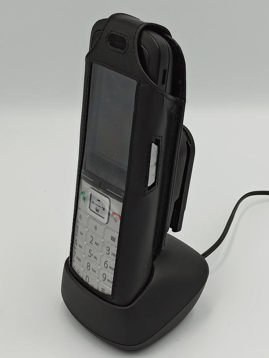 Actual product image Soryt Leather case Open Scape DECT R6 handset (PVC swivel belt clip)