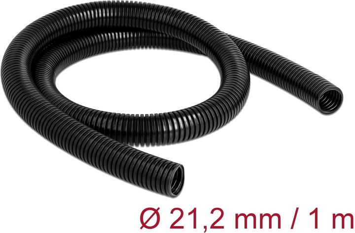 Produktbild Delock Kabelschutzschlauch 1 m x 21,2 mm schwarz (Kabelschlauch, 100 cm)