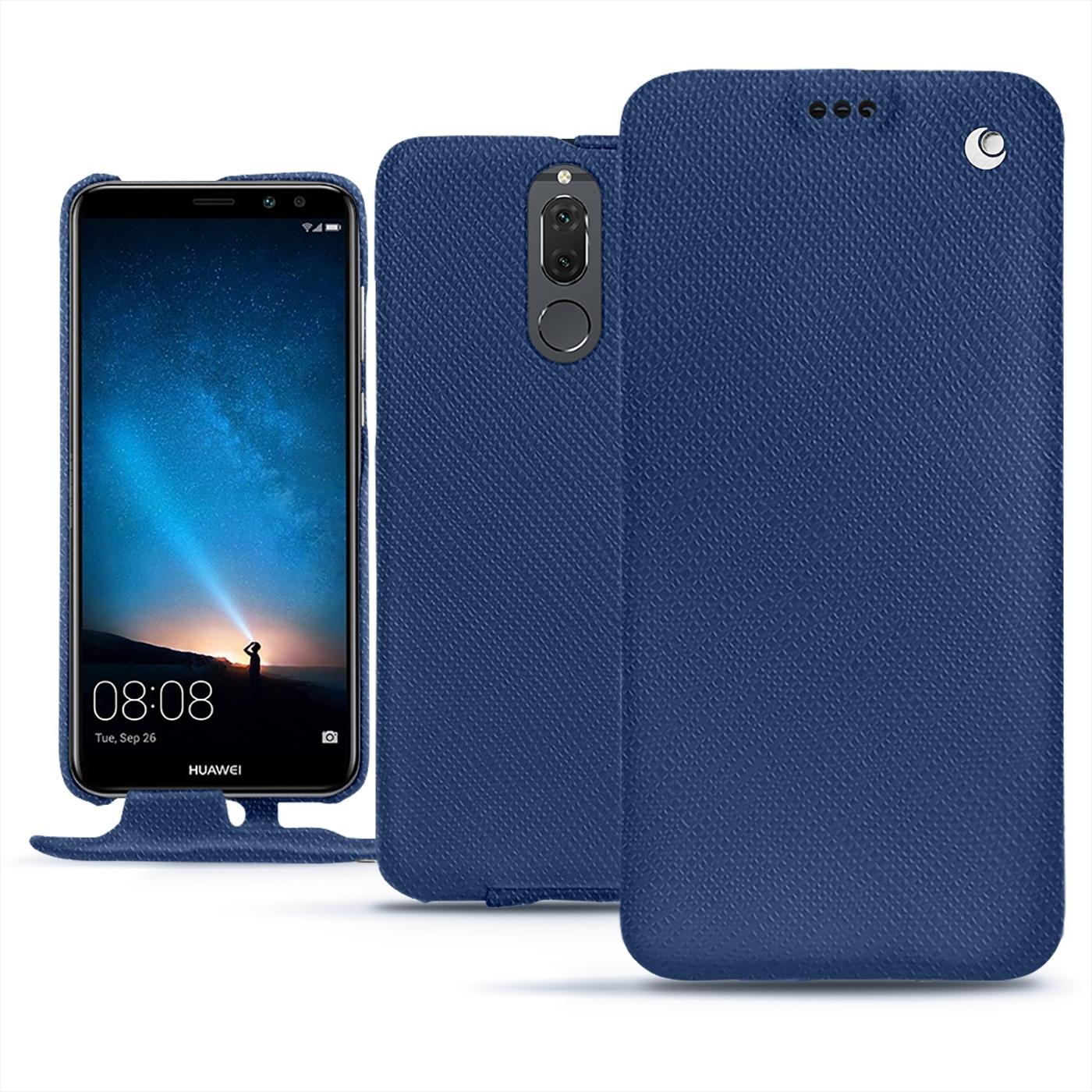 Thumbnail - Noreve Lederschutzhülle vertikal (Huawei Mate 10 Lite), Smartphone Hülle, Blau