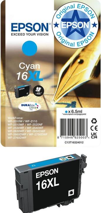 Produktbild Epson 16XL DuraBrite Ultra (C)