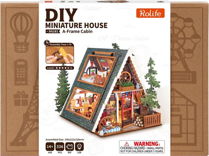 Image du produit Robotime Modellbausatz 'A-Frame Cabin'