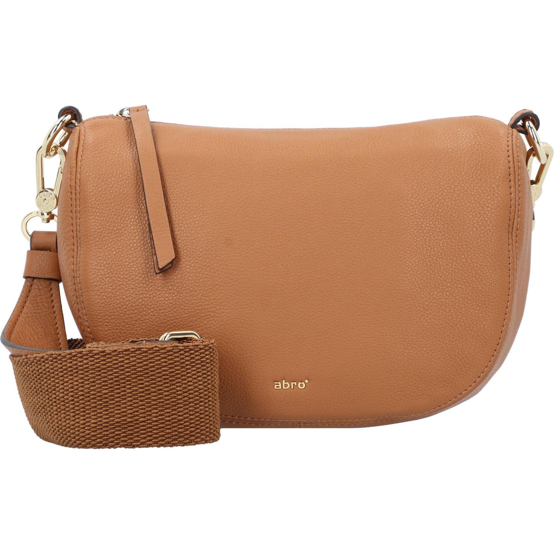 Abro, Handtasche, Dalia Umhängetasche Leder 22 cm, Beige