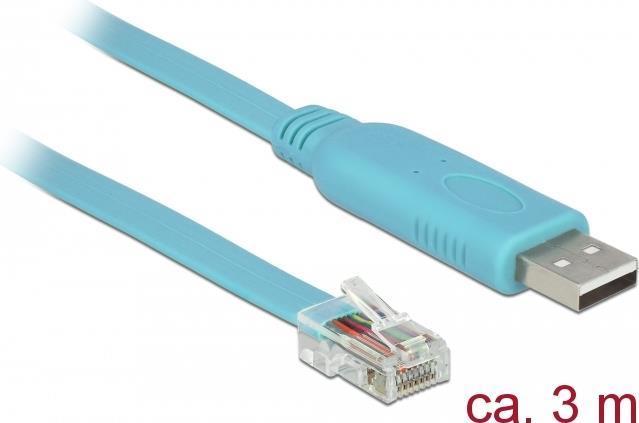 Produktbild Delock USB zu RJ-45 Konsolenkabel, 3m (3 m)