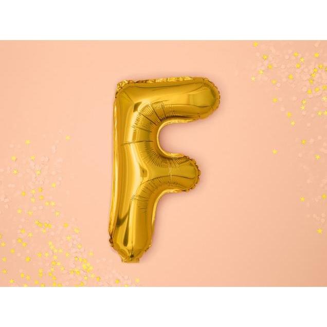 Thumbnail - Partydeco Ballon Brief "F" in Gold