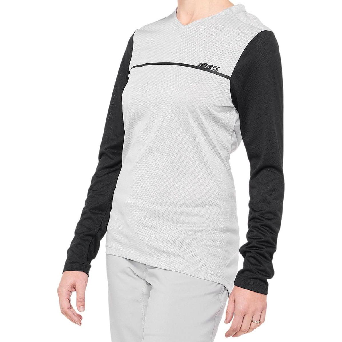 100%, Damen, Velotrikot, Ridecamp (L), Grau, L