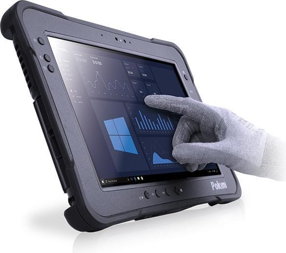 Actual product image Exone Tablet PC Pokini Tab K10 10.1inch Touch Digitizer, i5, 8GB, 128GB, Serial, W10 Pro, uGPS, LTE WWAN (4G, 10.10", 128 GB, Black)