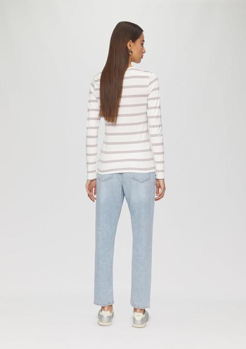 Produktbild S.Oliver T-Shirt Schmales Ringelshirt mit Rundhalsausschnitt (XS)