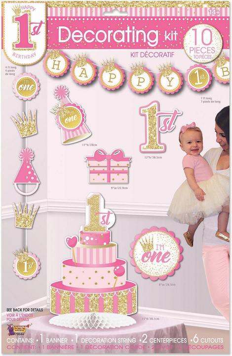Actual product image Forum Novelties Decor kit 1st birthday 10-pack (10 pcs.)