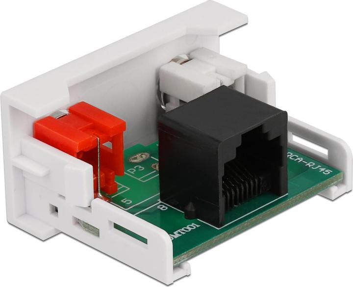 Actual product image Delock Easy 45 module 2 x Cinch socket to RJ45 socket 22.5 x 45 mm (Jack adapter)