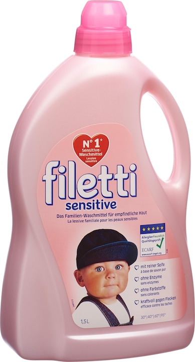 Actual product image Filetti Sensitive (10 Washing cycles, Gel)