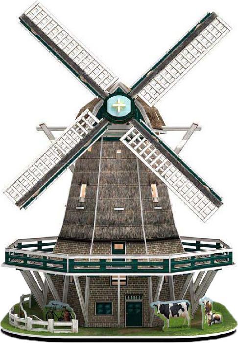 Produktbild Cubicfun Cubic Fun 3d Puzzel Mühle LED (65 Teile)