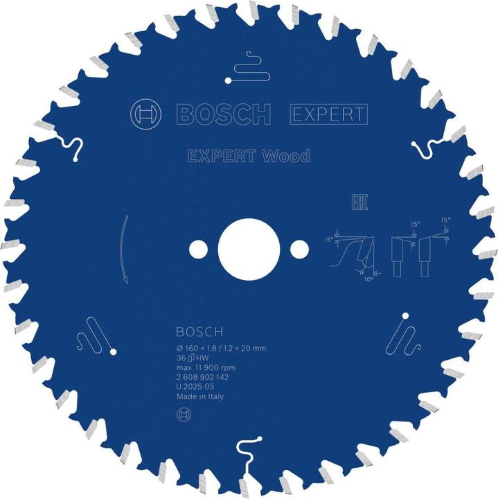 Produktbild Bosch Professional Zubehör EXPERT Wood Kreissägeblatt, 160x20 mm, T36