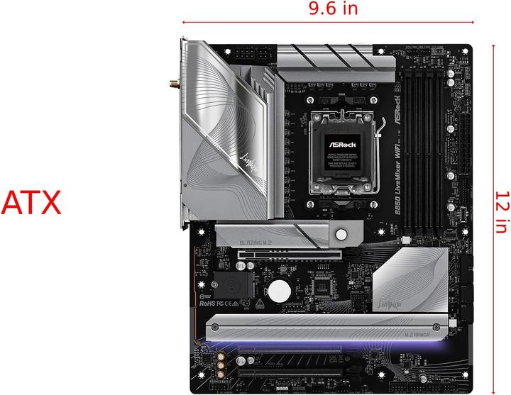 Produktbild AsRock B850 LiveMixer WiFi (AM5, AMD B850, ATX)