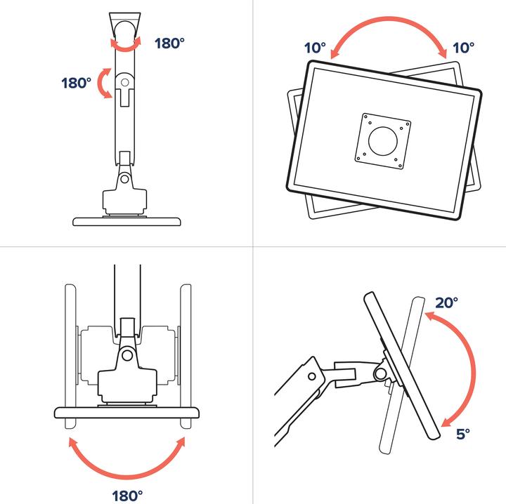 Produktbild Ergotron HX Arm With Very Heavy Duty Pivot Wall Mount White (Wand, 57.01")