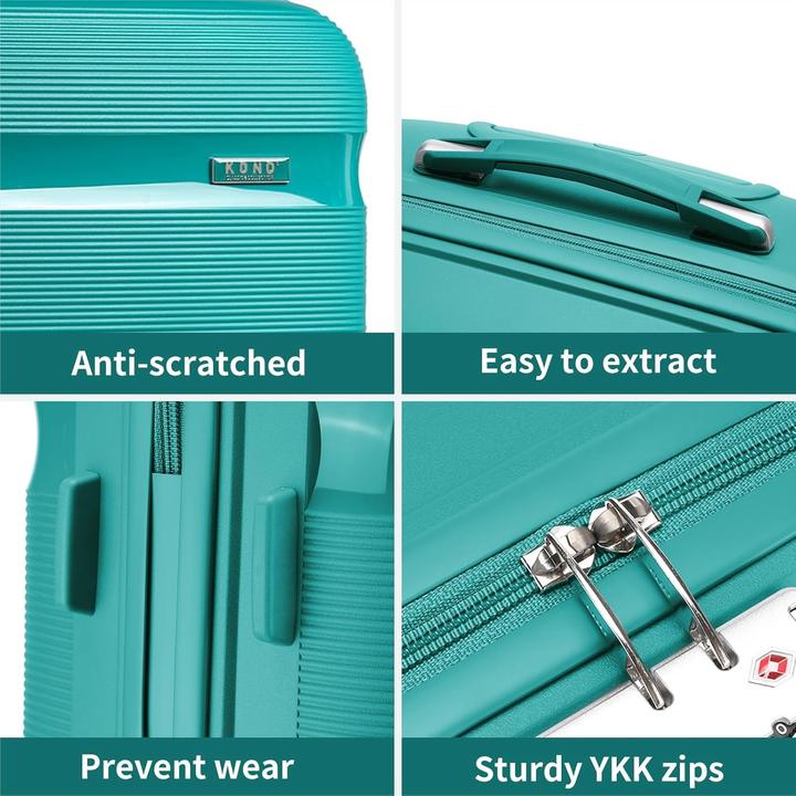 Image du produit Kono 3-teiliges Hartschalenkoffer-Set mit TSA Schloss (100 l)