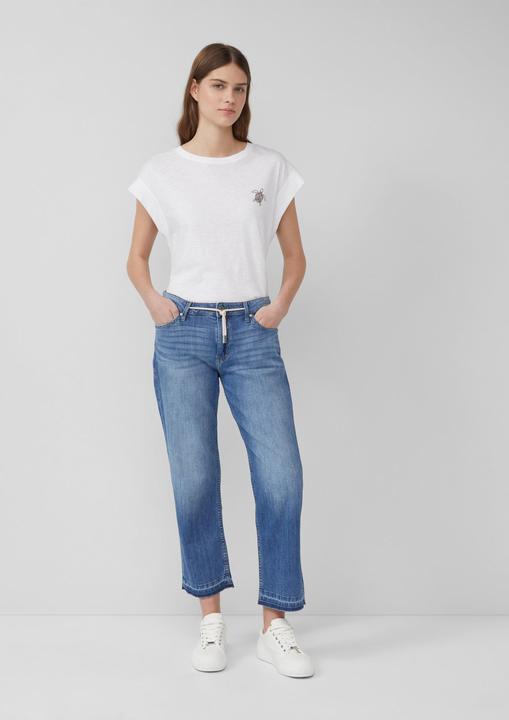 Immagine prodotto S.Oliver Jeans-Hose Cropped-Jeans Karolin / Regular Fit / Mid Rise / Straight Leg / offener Saum (46)