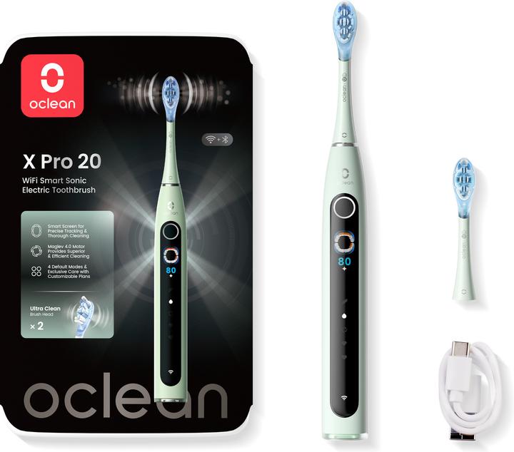 Productafbeelding Clean OCLEAN Elektrische Tandenborstel X Pro 20 Groen (Sonische tandenborstel)