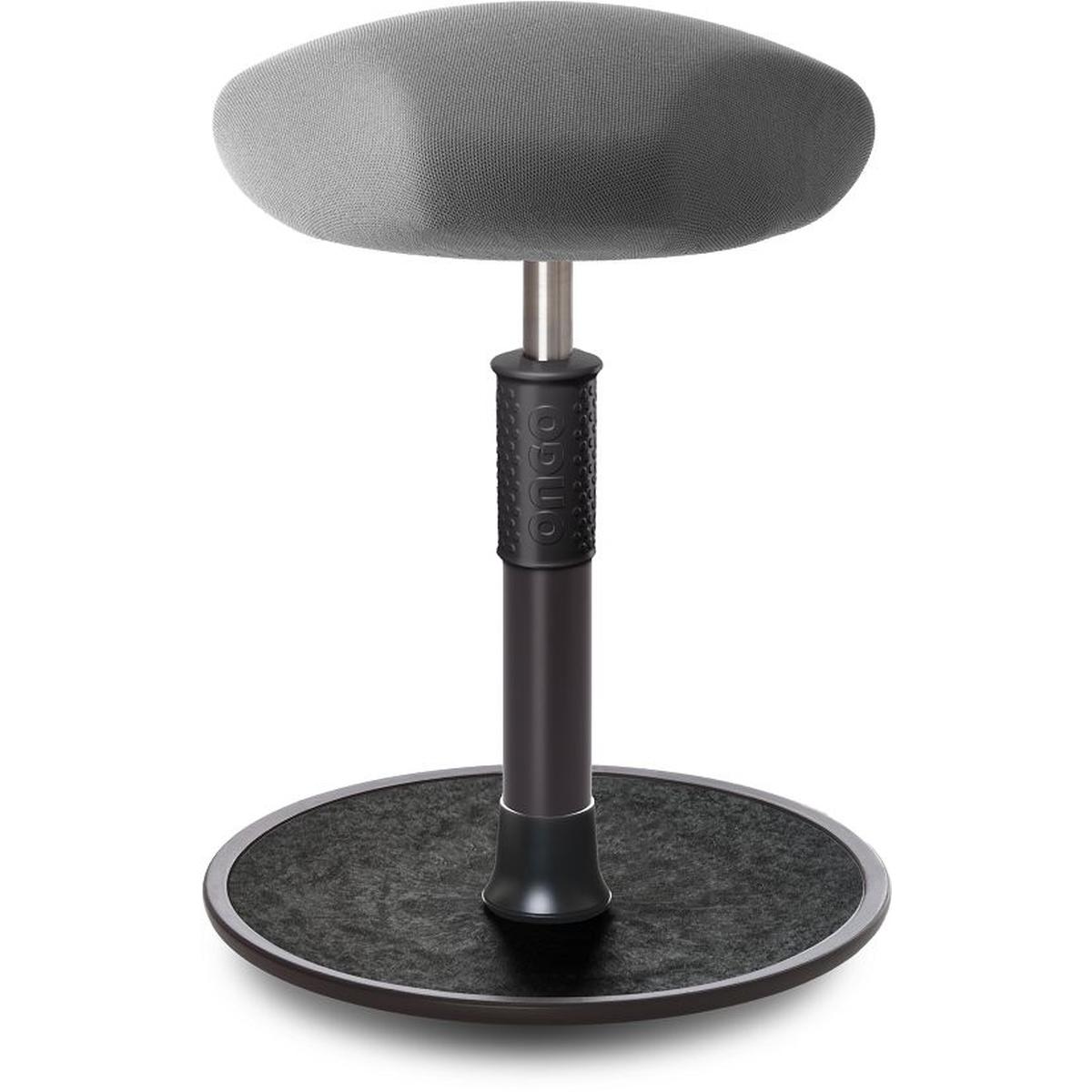 Ongo, Bürostuhl, Sitz- Stehhocker Free Regular Triangel Gestrick Grau schwarz /schwarz