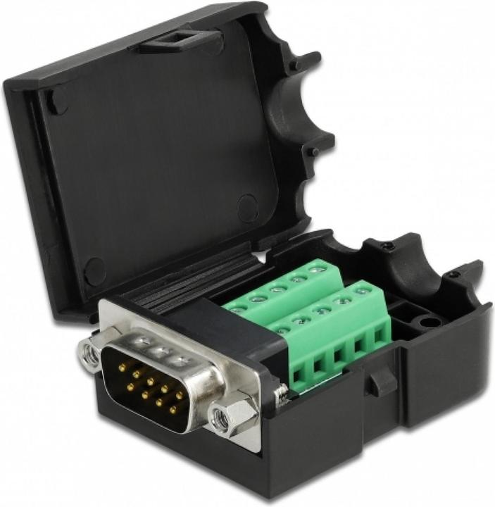 Actual product image Delock Adapter terminal block 10Pin - DB9 RS-232 connector (Sub-D 9, 5.18 cm)