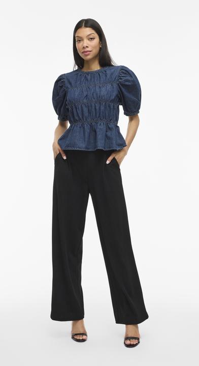 Immagine prodotto Vila VIHEIDI Denim Oberteil mit kurzen Ärmeln (34)