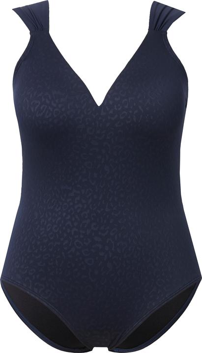 Immagine prodotto Ulla Popken Costume da bagno con jacquard leopardato, coppe morbide e profonda scollatura sul retro (52)