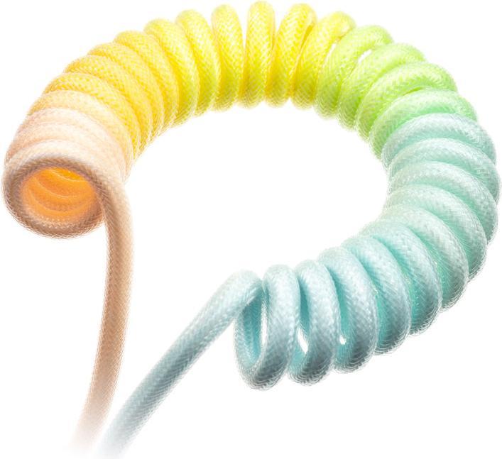 Produktbild Ducky Premicord Cotton Candy Coiled Cable, USB Typ C auf Typ A - 1,8m (1.80 m, USB 2.0)