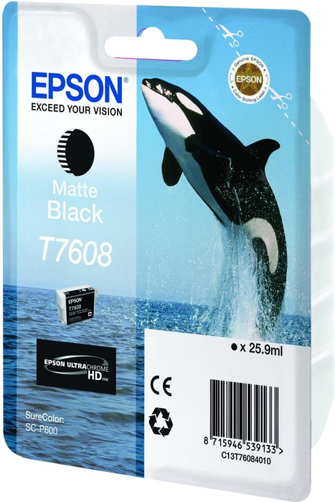 Actual product image Epson T7608, Ultra Chrome HD (MBK)