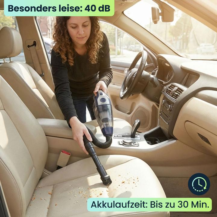 Produktbild Ideoon Akku-Handsauger 6800 Pa starker Mini Staubsauger, kabellos 2600 mAh Li-Ion 66W Tischsauger