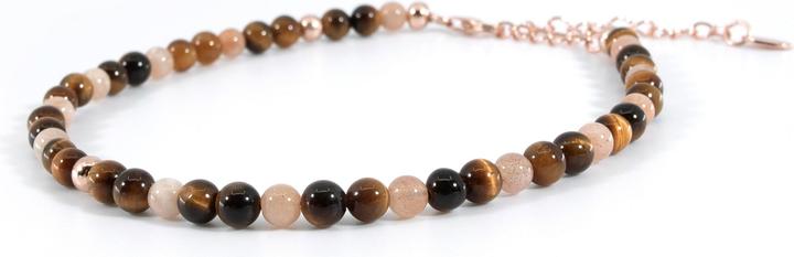 Image du produit Balibay Gresiaa (Pierre de lune, œil de tigre, Pierre précieuse, Agate, Or 14 carats, 22 cm)