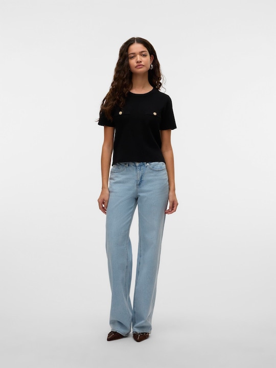 Actual product image Vero Moda VMMELISA Mid Rise Weiter Beinschnitt Jeans Weit geschnitten (W25/L32)