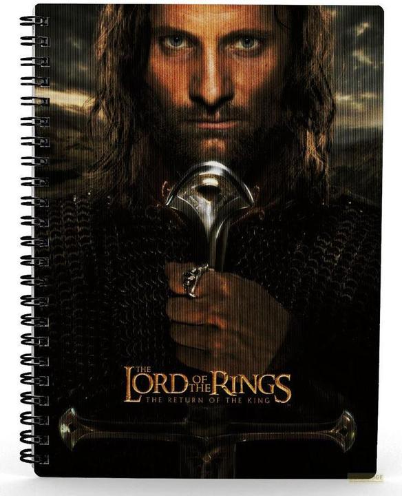 Produktbild SD Toys LE SEIGNEUR DES ANNEAUX - Effet 3D Aragorn - Cahier (15 x 21 cm, Speziallineatur, Harter Einband)