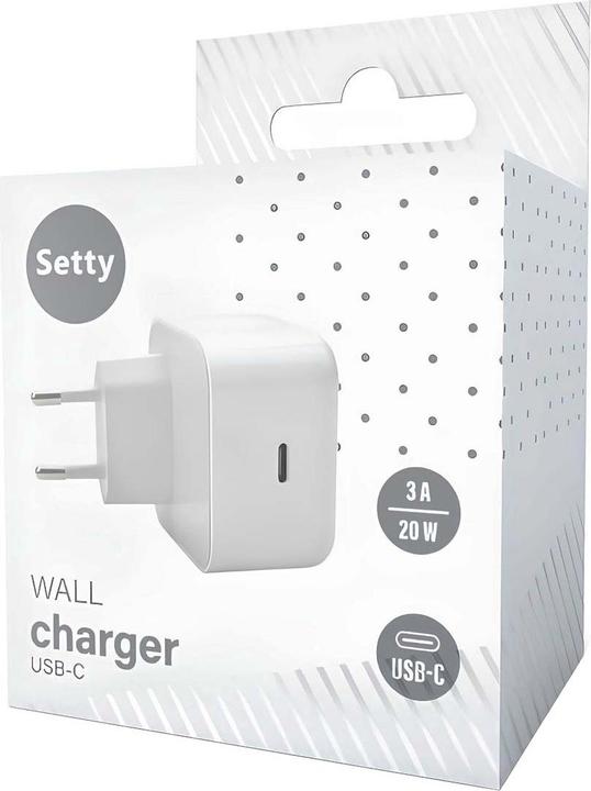 Immagine prodotto Setty caricatore 1xUSB-C 3A 20W LSI-C-200 bianco (20 W, 1 porzione)