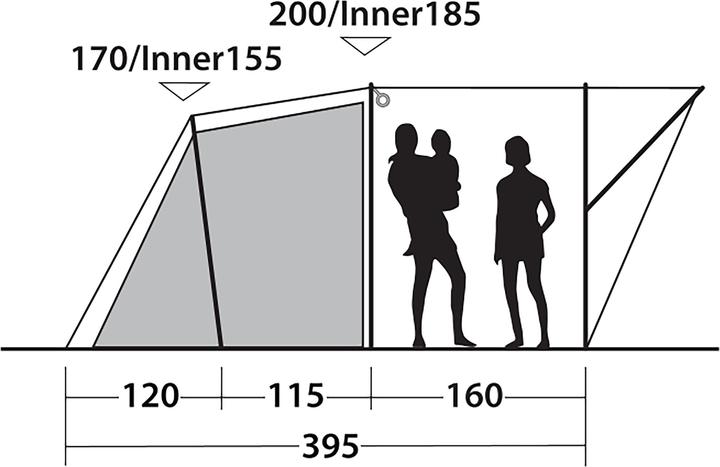 Immagine prodotto Outwell Sky 4 (Tenda a tunnel, 13.60 kg, 4 persone)