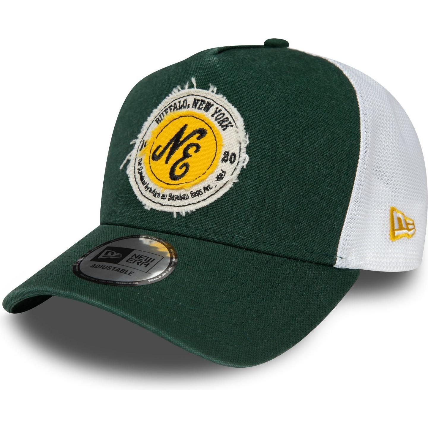 New Era, Herren, Cap, Aframe Trucker Washed Dunkelgrün, Grün, (One Size)